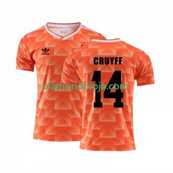 Camisola Países Baixos Cruyff 14 1988 Retro Homem Equipamento Primeiro Manga Curta
